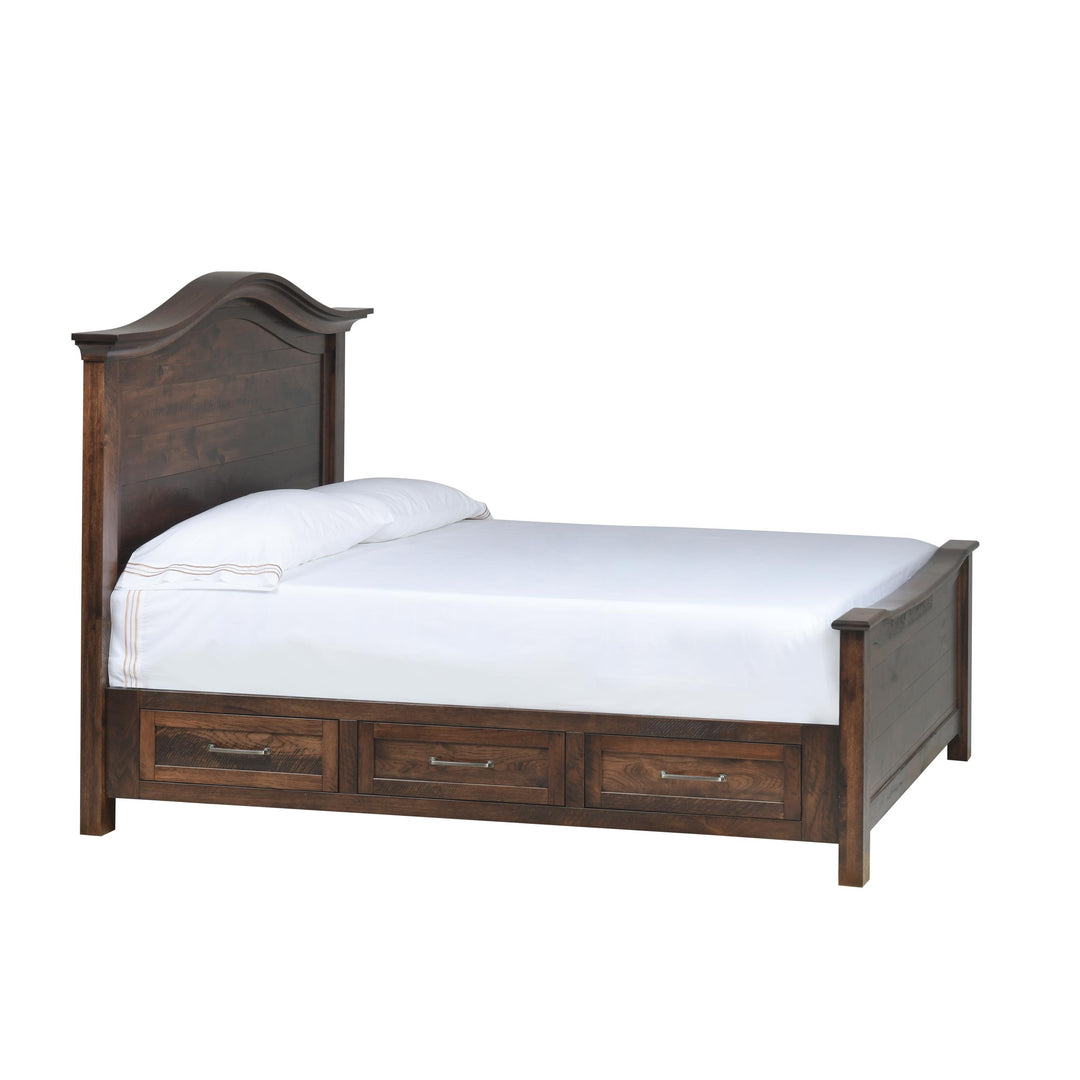 QW Amish Teton Arch Storage Bed