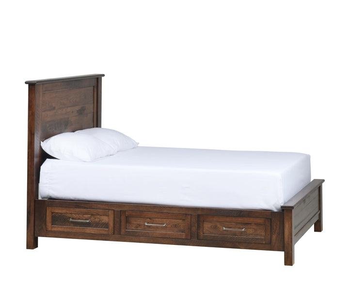 QW Amish Teton Panel Storage Bed