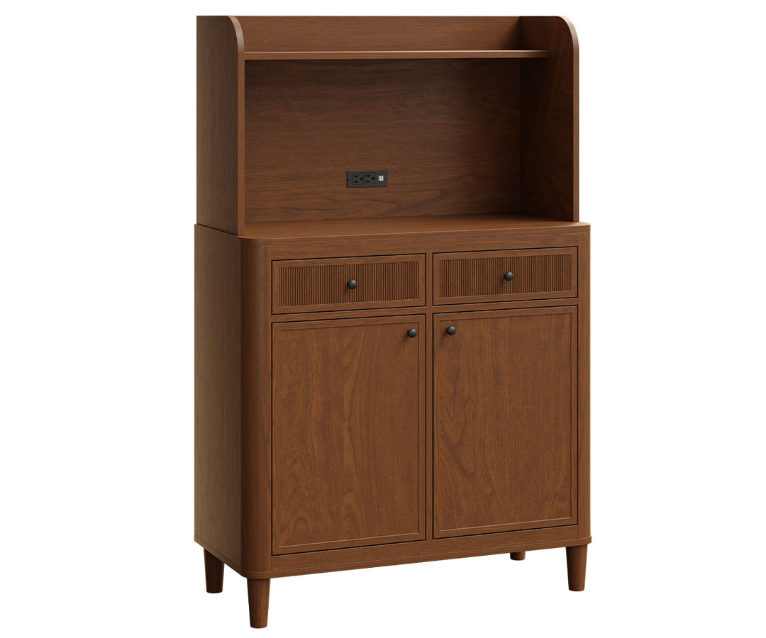 QW Amish Millhall Coffee Bar w/ Optional Hutch