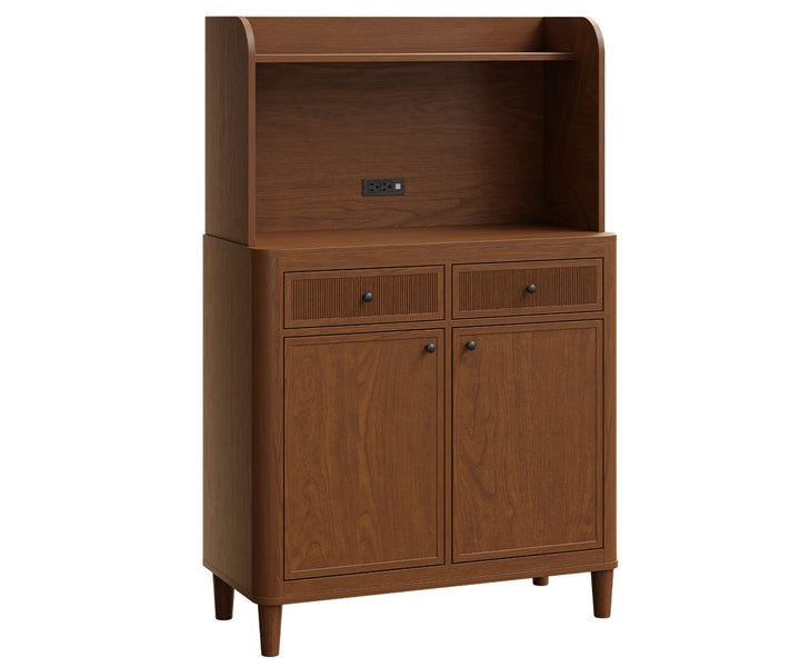 QW Amish Millhall Coffee Bar w/ Optional Hutch