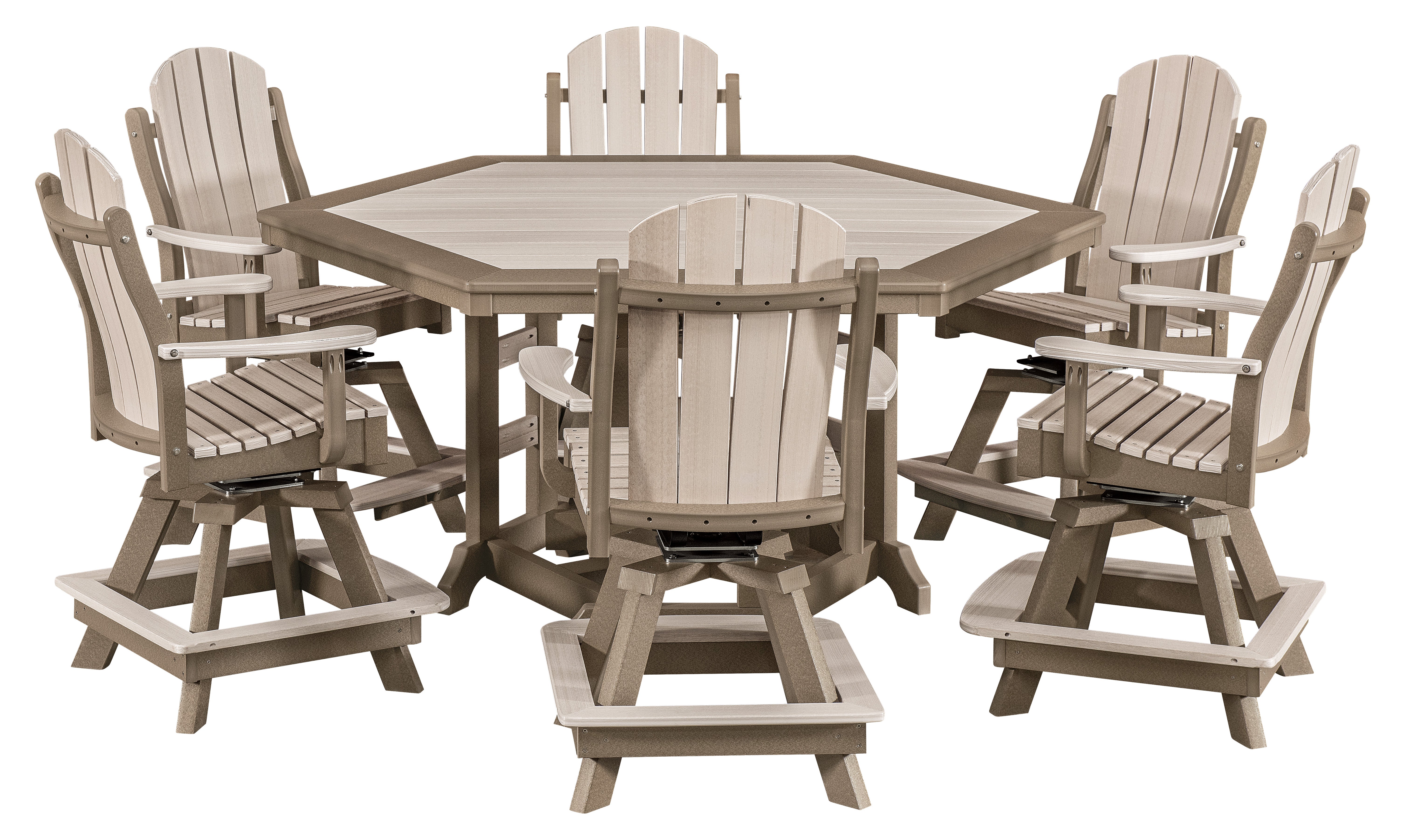 QW Amish Malibu Swivel Counter Height Chair