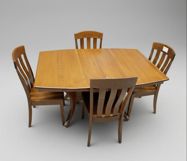 Clearance Galveston 42x60 w/1-12"Leaf and 4 Oregon Side Chairs