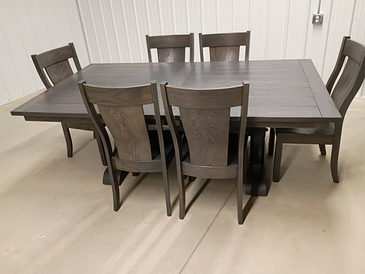 Clearance Franklin 48x84 w/2-16"Lvs and 6 Jasper Side Chairs