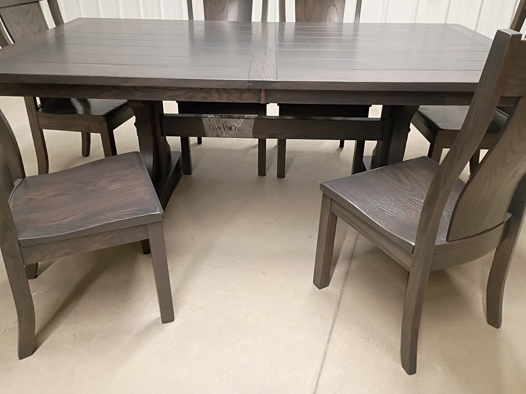Clearance Franklin 48x84 w/2-16"Lvs and 6 Jasper Side Chairs