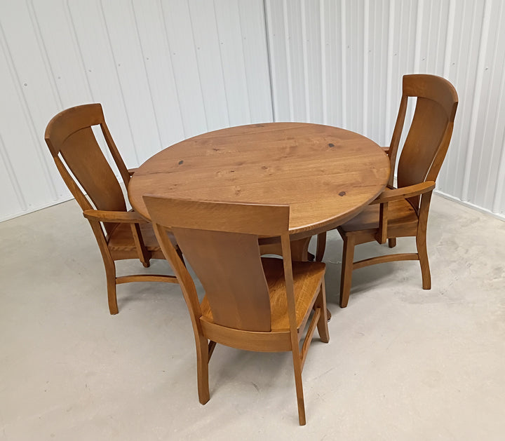 Clearance Galveston 48" Round Solid Top and 3 Bailey Chairs