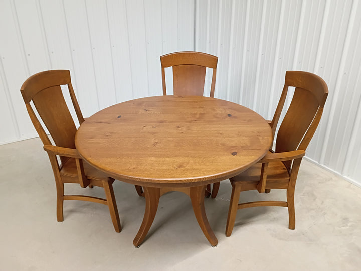 Clearance Galveston 48" Round Solid Top and 3 Bailey Chairs