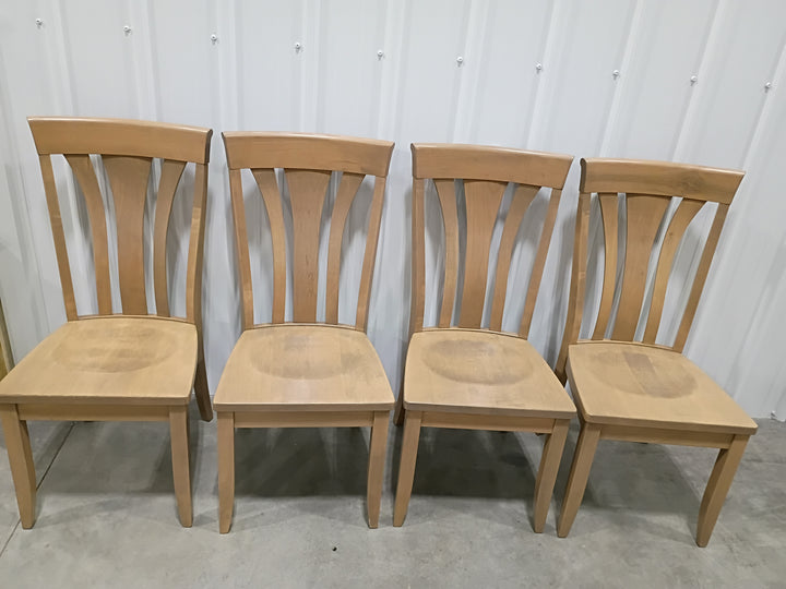 Clearance Dallas Brown Maple Side Chairs (set of 4)