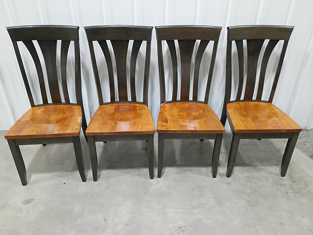 Clearance Dallas Brown Maple Side Chairs (set of 4)