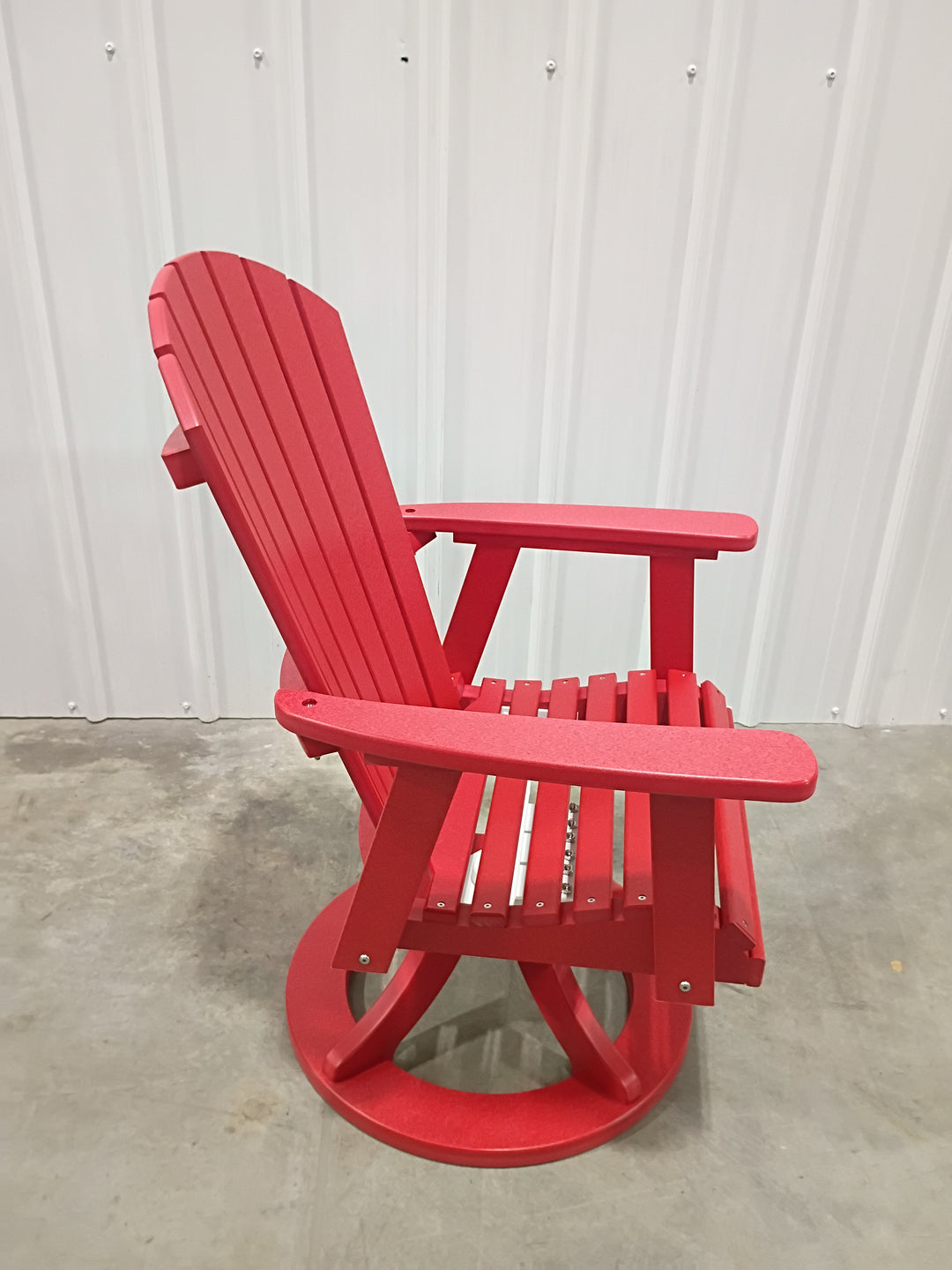 Clearance Comfo Back Adirondack Swivel Rocker Dining Chair in Red (set of 4)