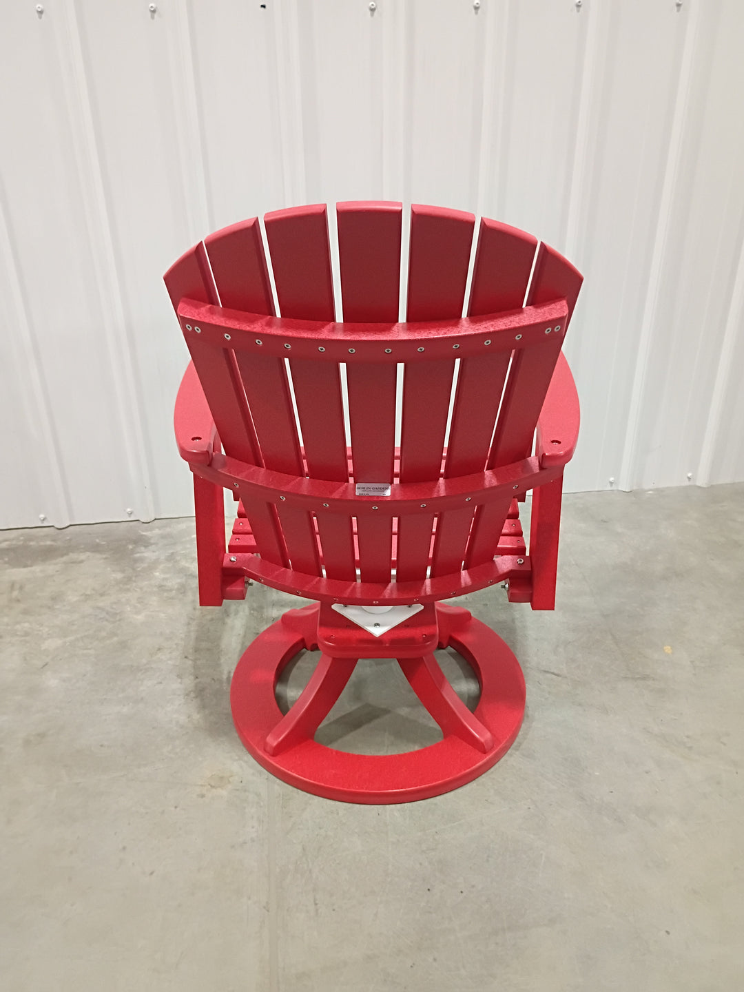 Clearance Comfo Back Adirondack Swivel Rocker Dining Chair in Red (set of 4)