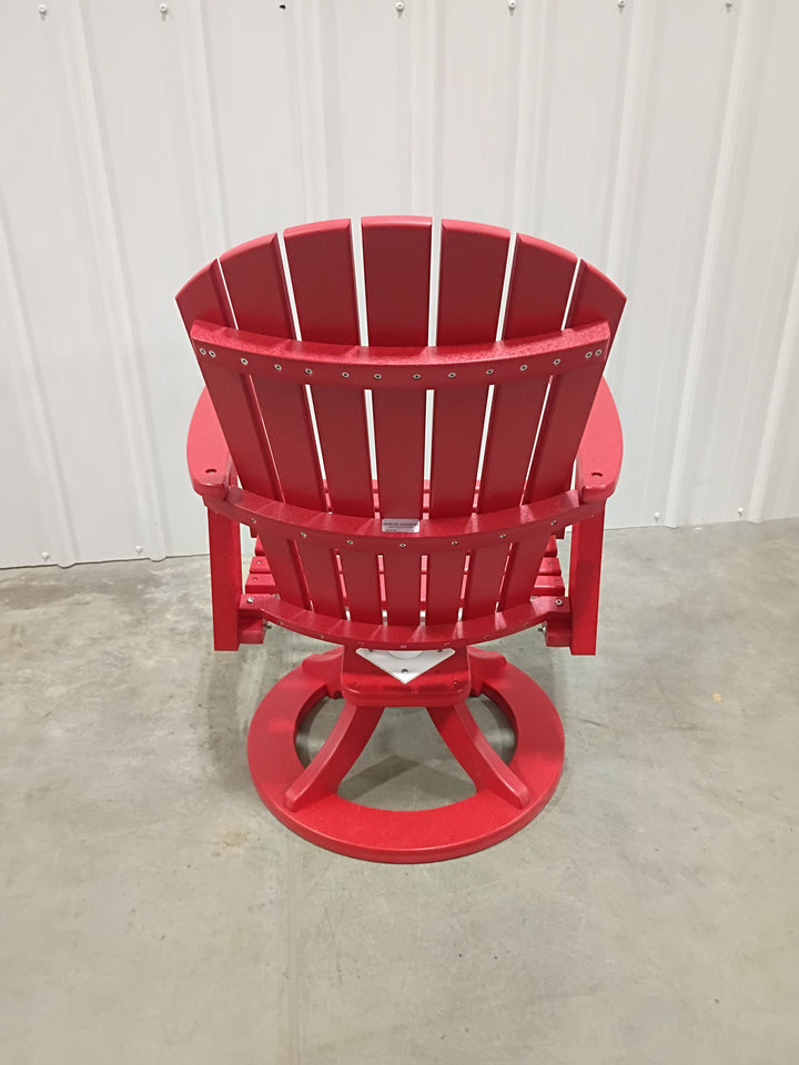 Clearance Comfo Back Adirondack Swivel Rocker Dining Chair in Red (set of 4)