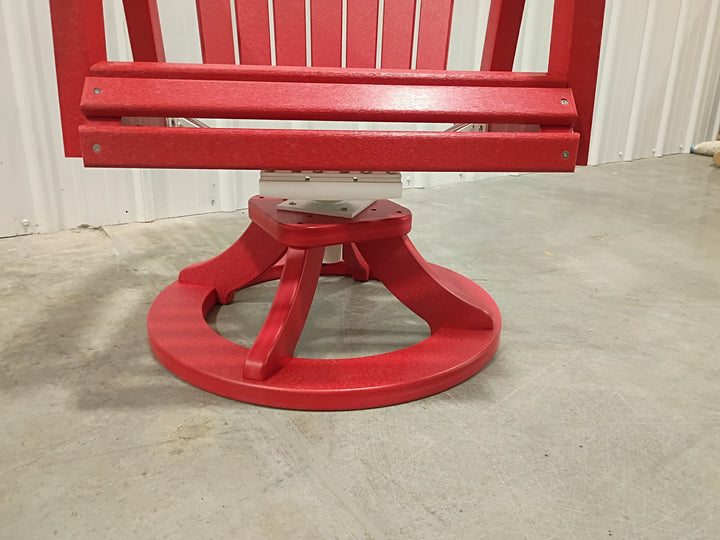Clearance Comfo Back Adirondack Swivel Rocker Dining Chair in Red (set of 4)