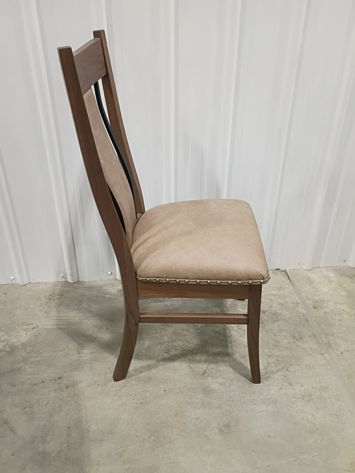 Clearance Eagle WI Upholstered Chairs in Walnut with Leather (set of 10)