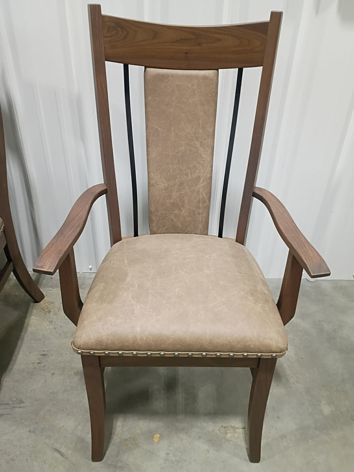 Clearance Eagle WI Upholstered Chairs in Walnut with Leather (set of 10)