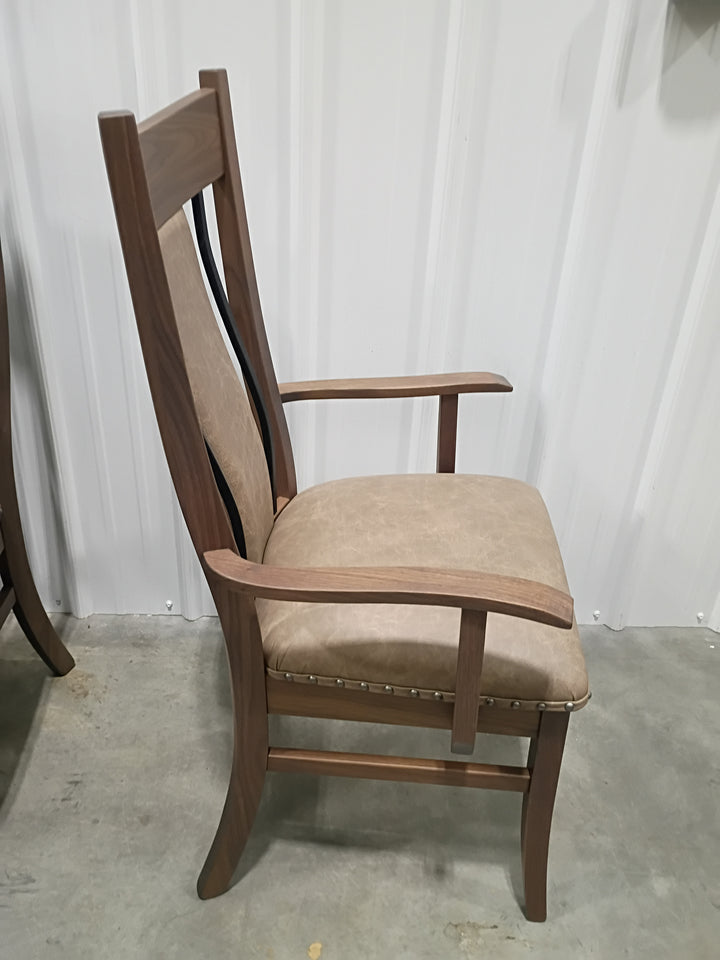 Clearance Eagle WI Upholstered Chairs in Walnut with Leather (set of 10)