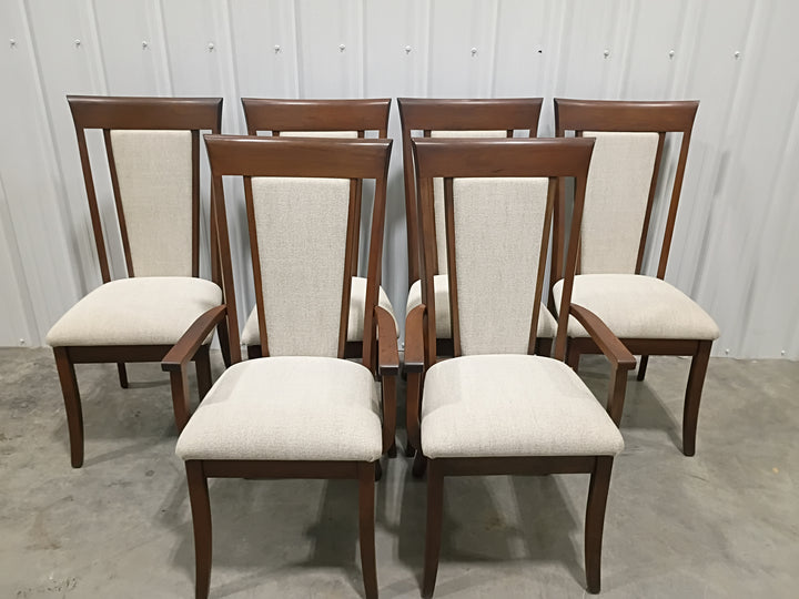 Clearance OW Shaker Chairs in Rustic Cherry with Upholstery (set of 6)