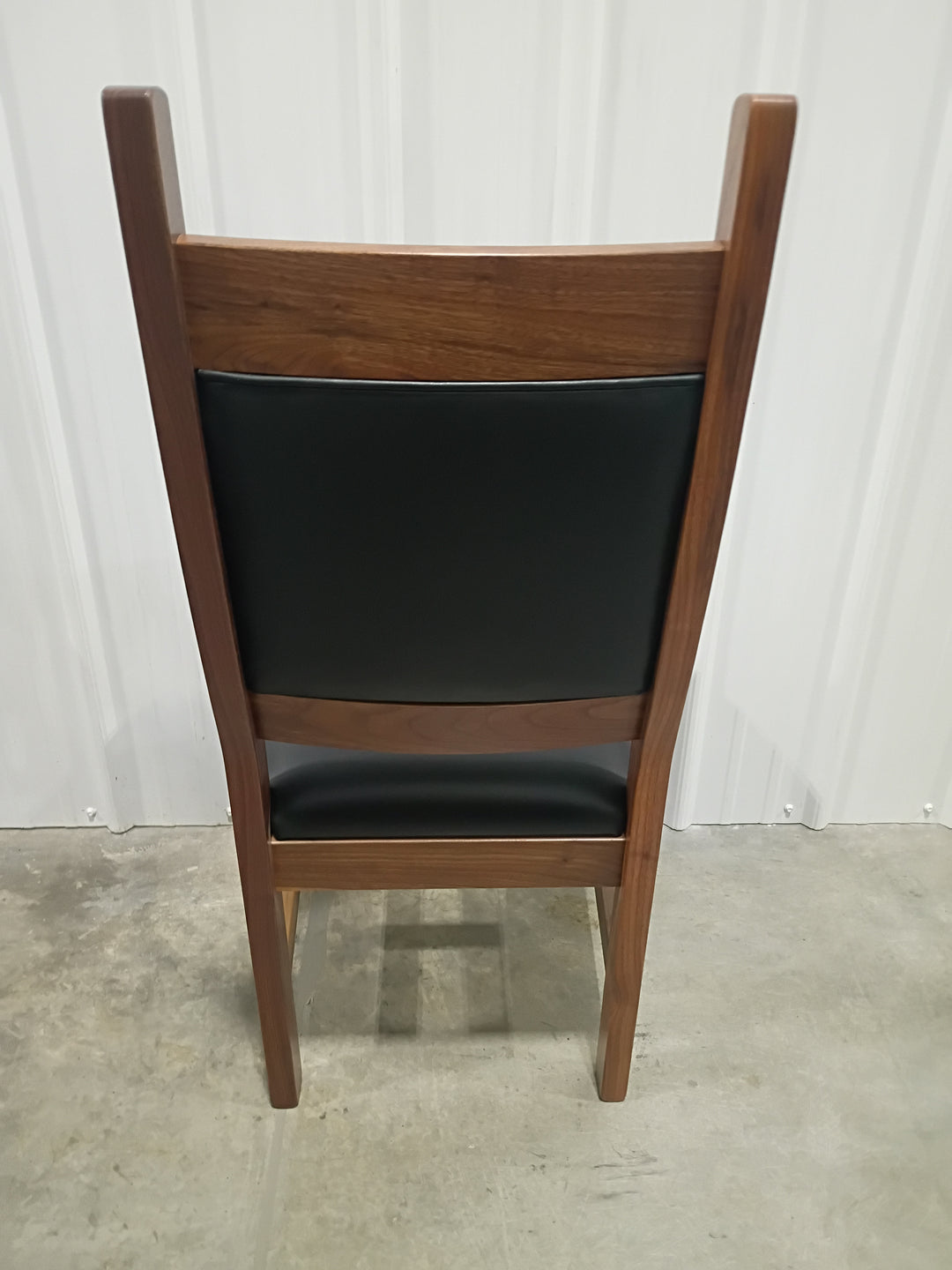 Clearance Tony Side Chairs in Walnut with Black Leather (set of 3)