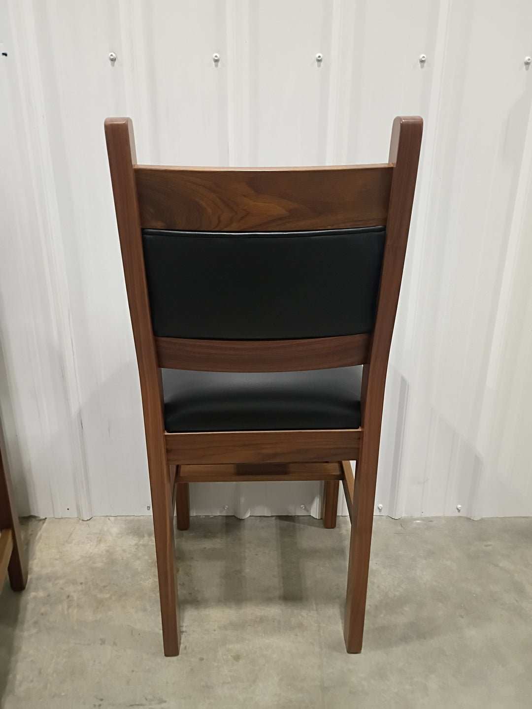 Clearance Tony 24" Bar Chairs in Walnut with Black Leather (set of 4)