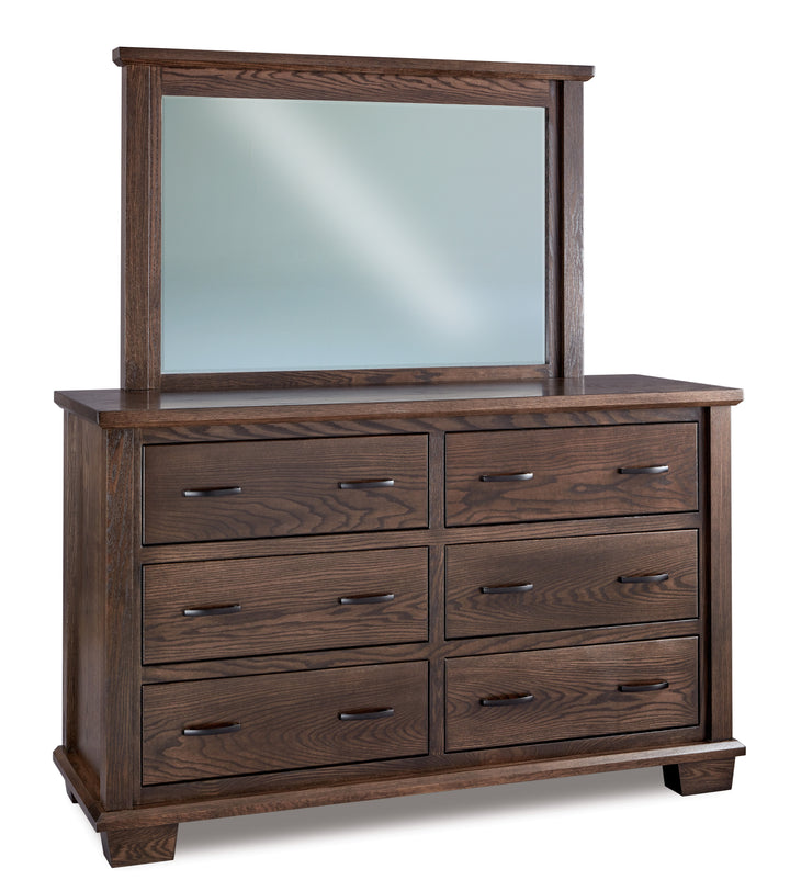 QW Amish Burlington 6 Drawer Dresser w/ Optional Mirror