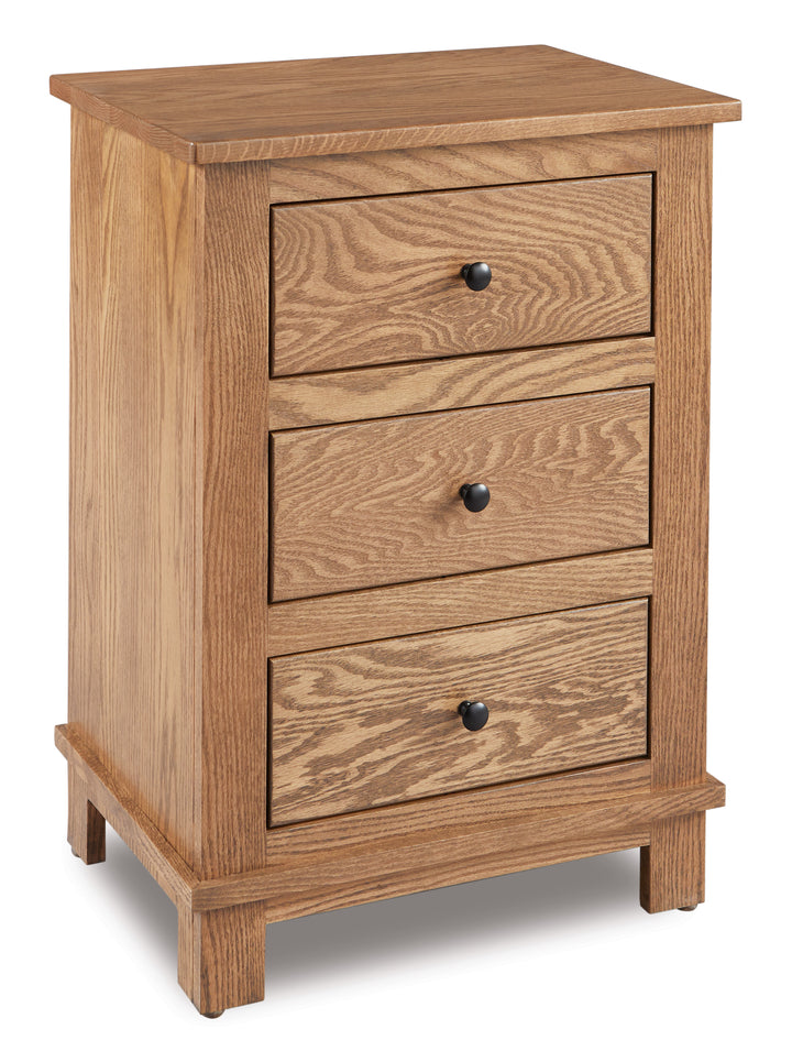 QW Amish Flint 3 Drawer Nightstand