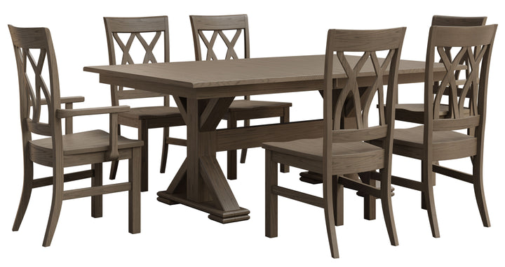 QW Amish Kula 'X' 7pc Dining Set