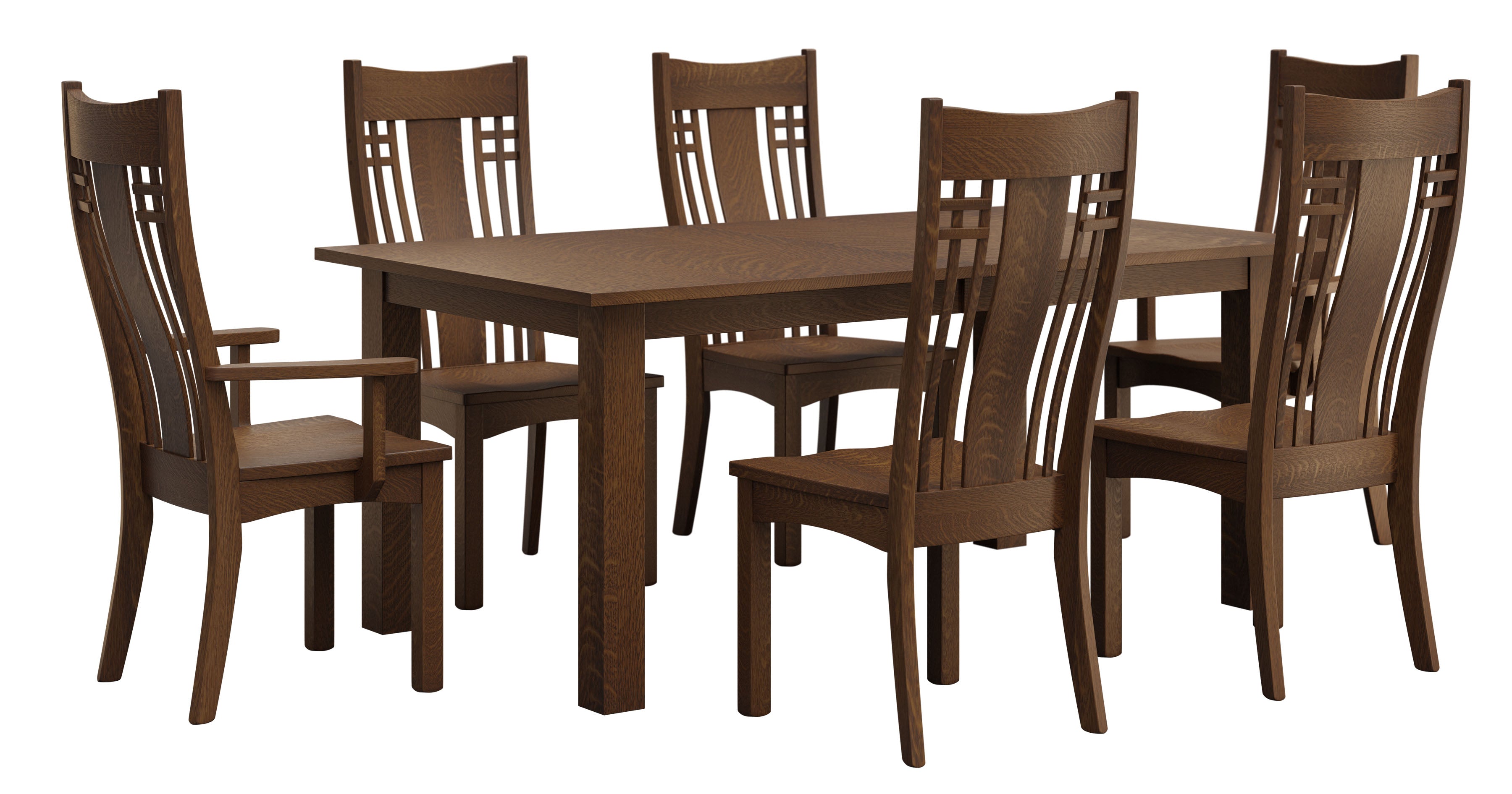 QW Amish Larson Mission Arm Chair - Thumbnail 2