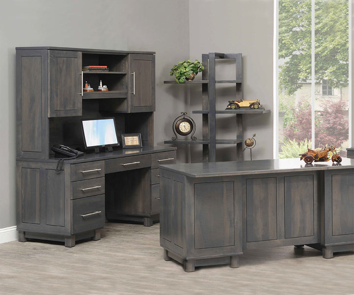 QW Amish Urban Office L-Shape Desk w/ Optional Hutch