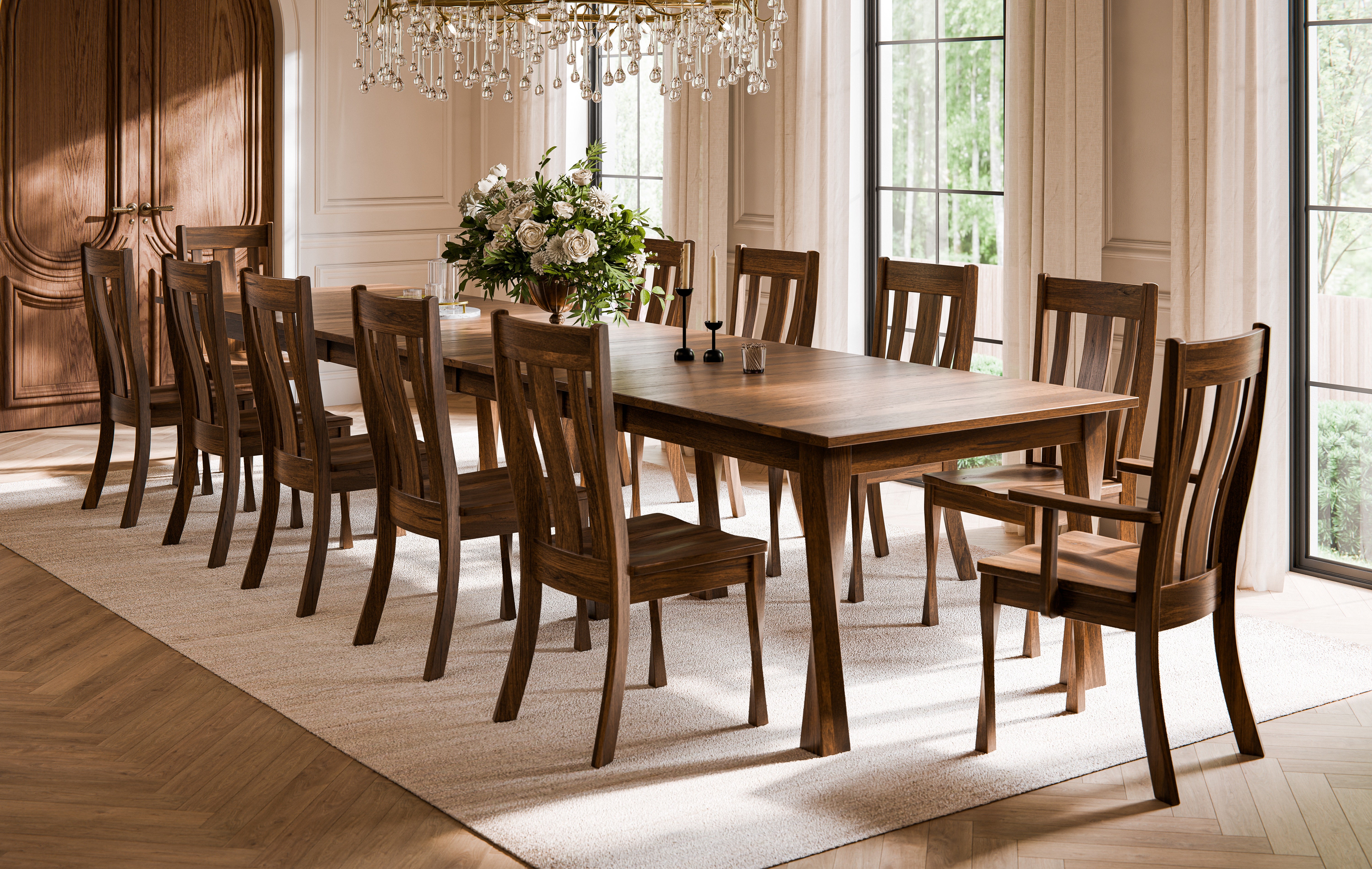 QW Amish Lexington Twist Banquet Leg Table - Thumbnail 2