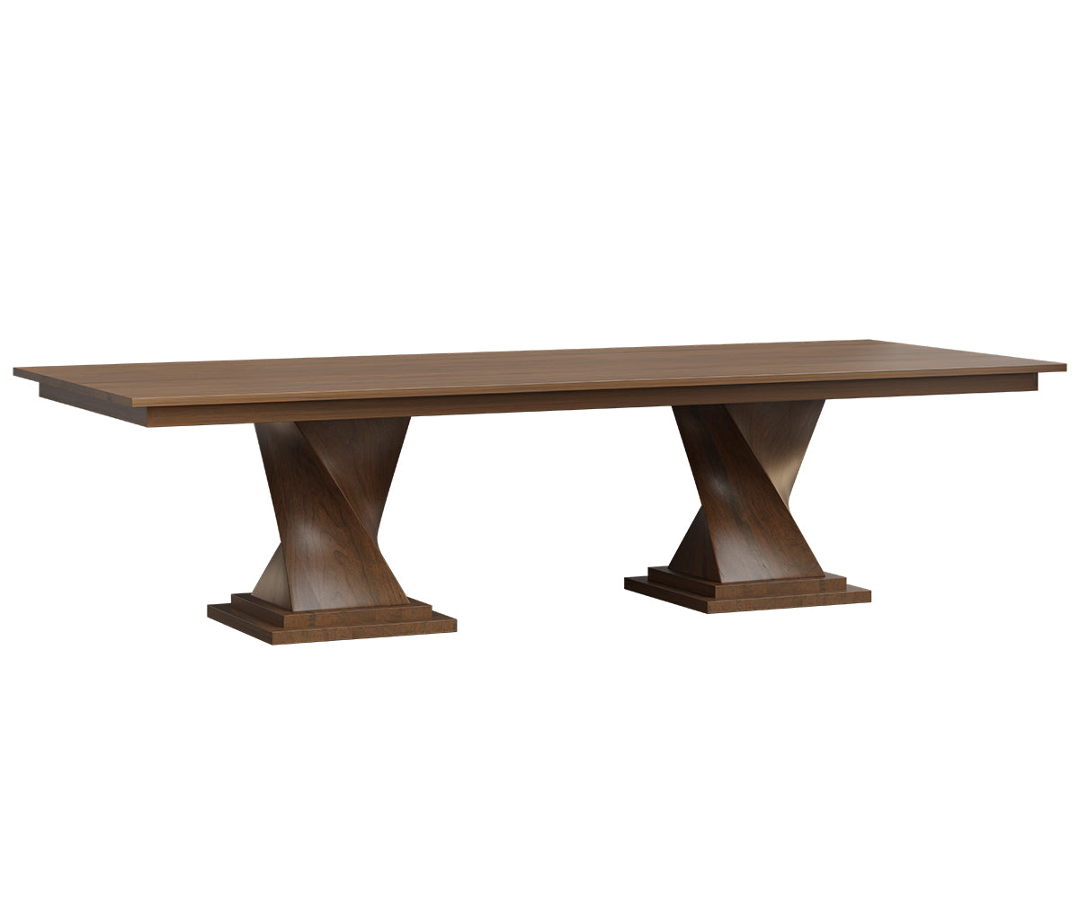 QW Amish Lexington Twist Pedestal Table