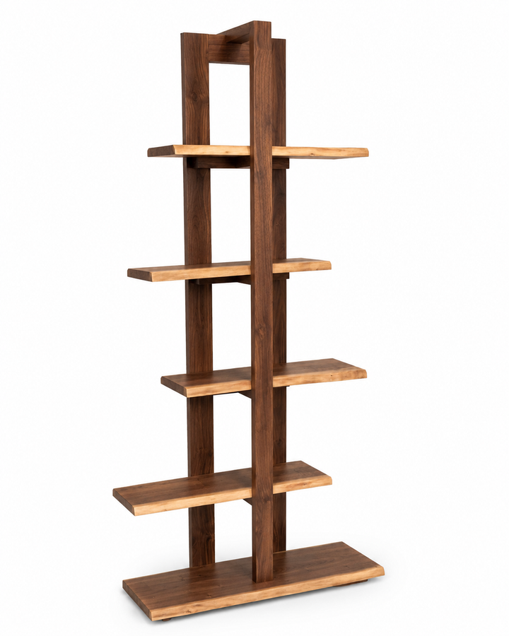Live Edge Open Bookshelf