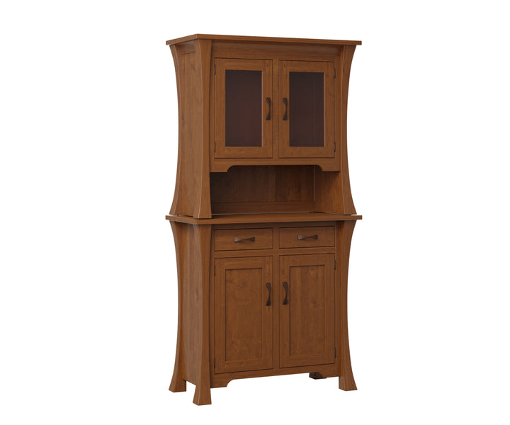 QW Amish Lyndon 2 Door Hutch and Buffet