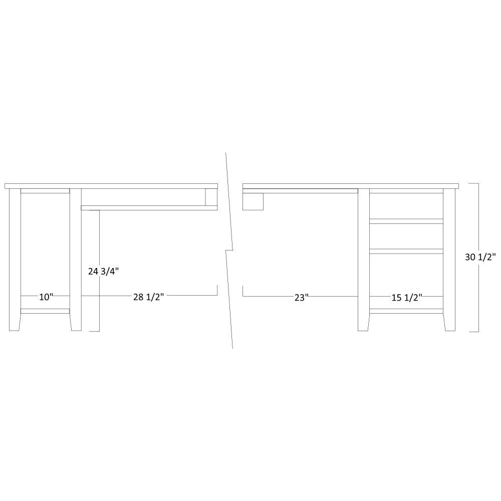 QW Amish Manhattan Corner Desk & Optional Hutch