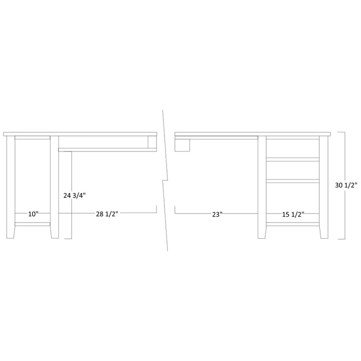 QW Amish Manhattan Corner Desk & Optional Hutch