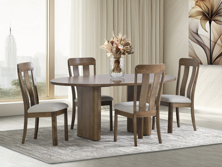 QW Amish Aspen Side Chair with Upholstered Seat