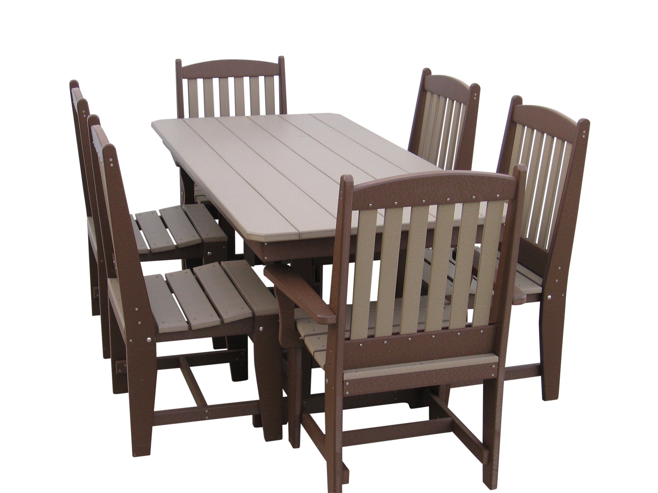 QW Amish Garden Mission 7pc Dining Set - Thumbnail 2