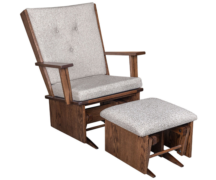 QW Amish Red Wing Glider & Optional Ottoman