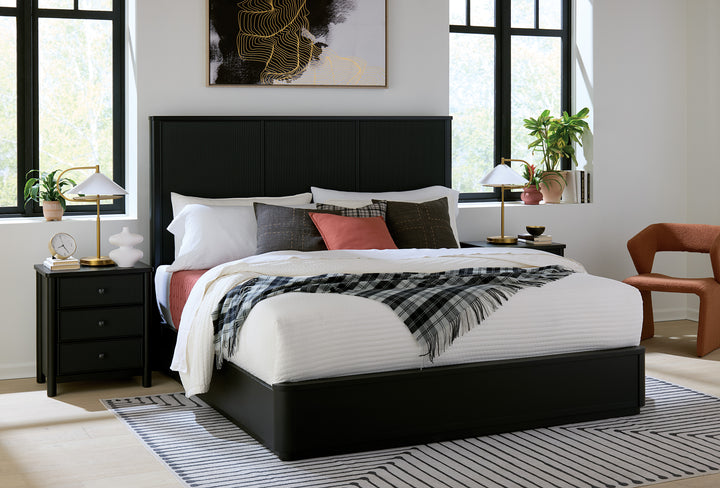 QW Amish Reseda Platform Bed with Reeded Headboard