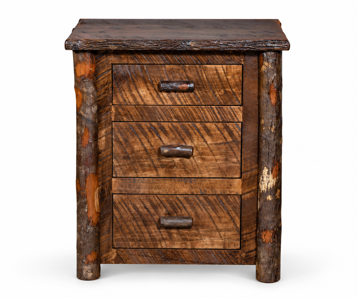Settler's Log 3-Drawer Nightstand