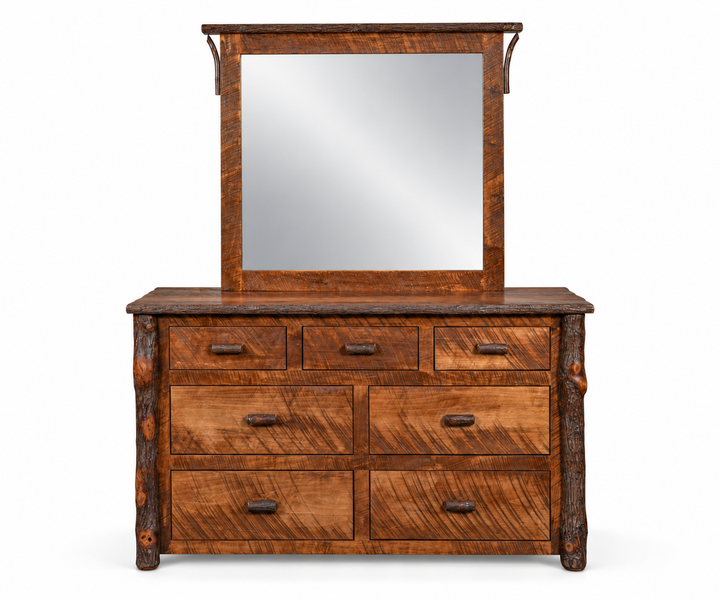 Settler's Log 7 Drawer Dresser w/ Optional Mirror