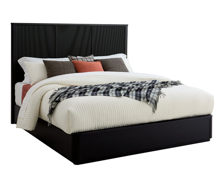 QW Amish Reseda Platform Bed with Reeded Headboard
