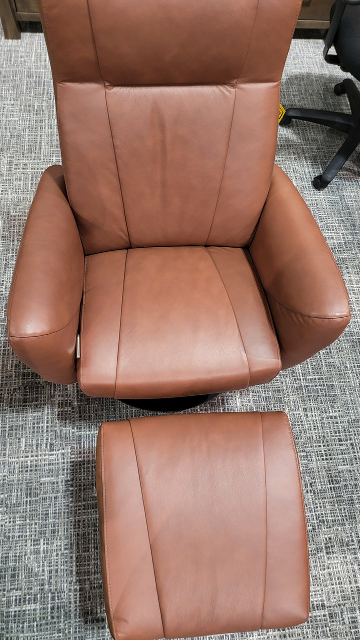 Clearance Dutailier Small Austin Glider & Ottoman Leather