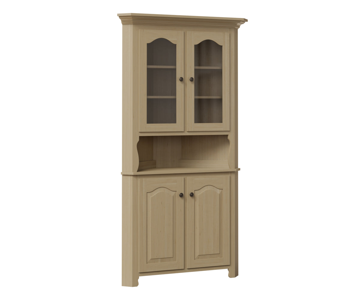 QW Amish Traditional 32" Corner Hutch - Thumbnail 2