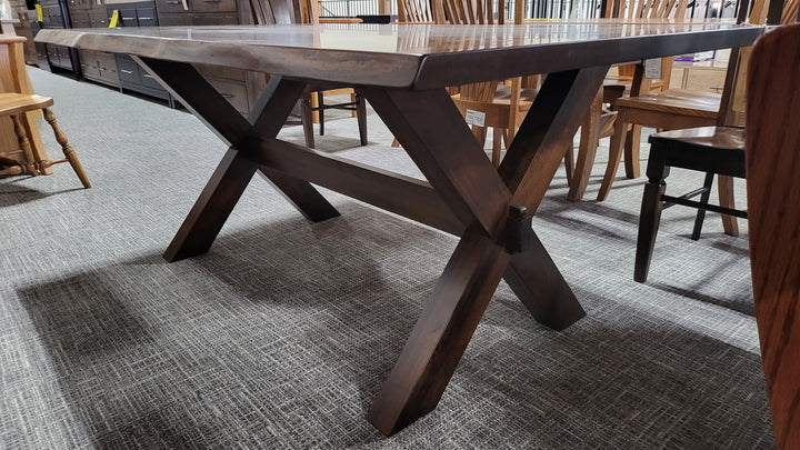 Clearance Xander Live Edge Trestle Table