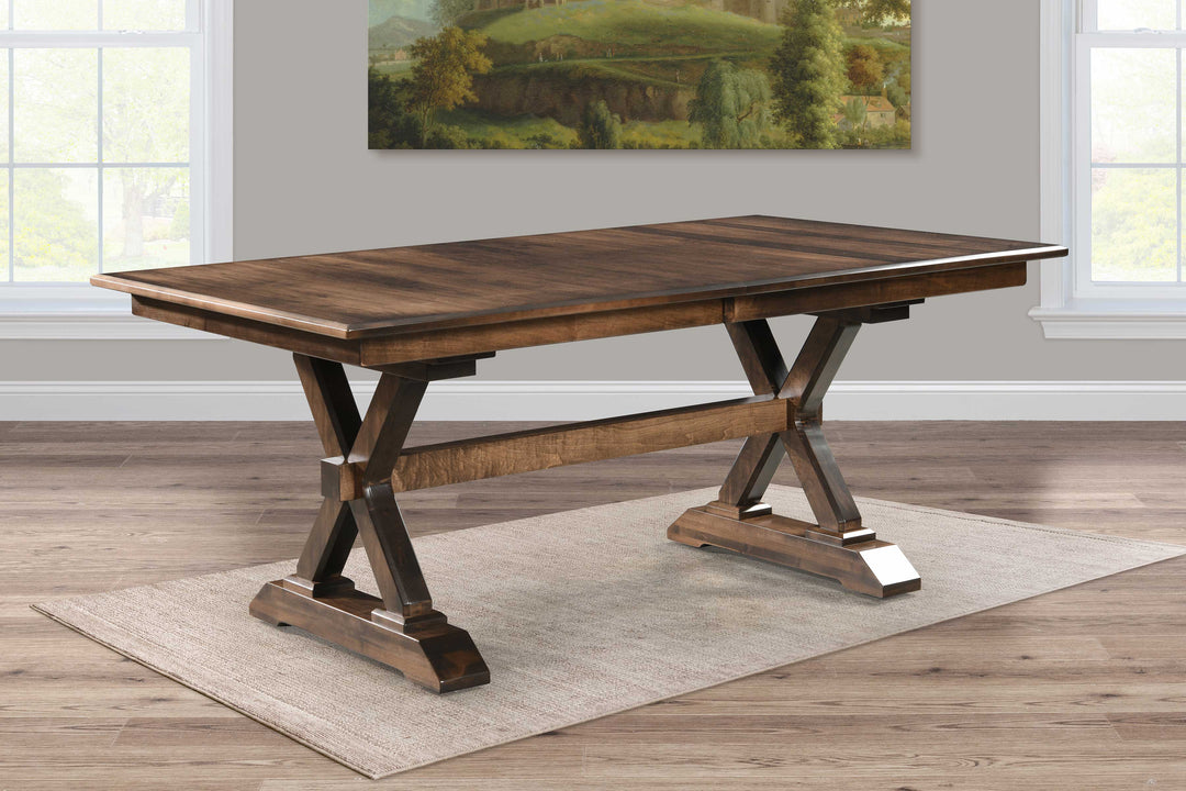 QW Amish York Trestle Table