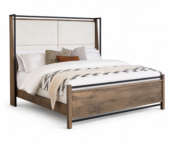 Abshire Bed with Fabric Headboard