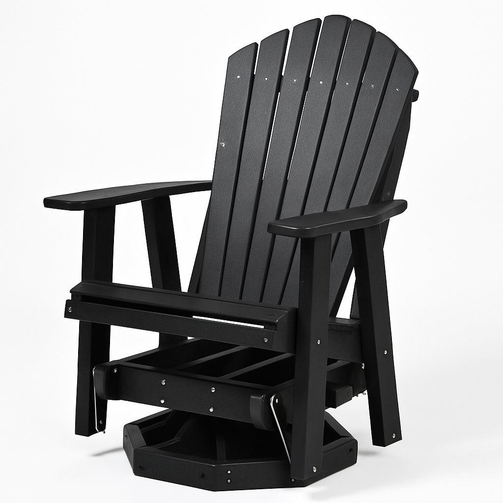 QW Amish Adirondack Swivel Glider