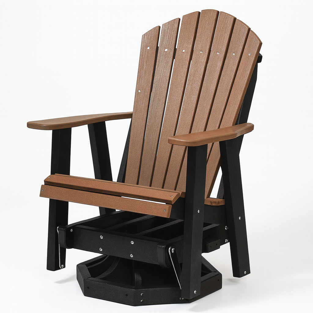 QW Amish Adirondack Swivel Glider