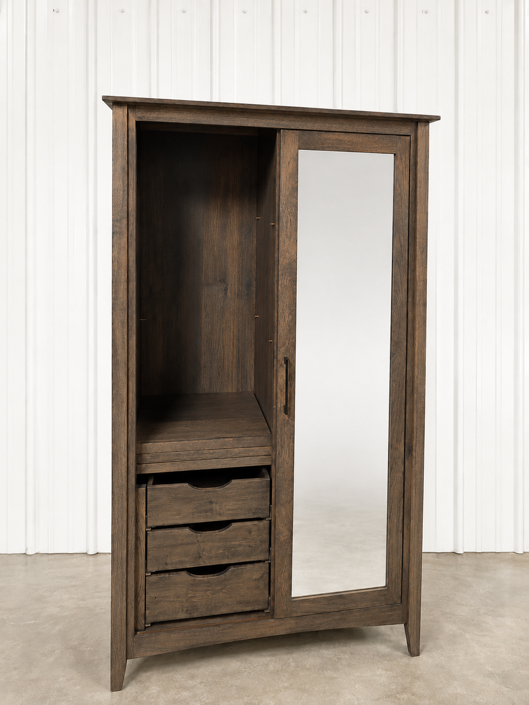 Clearance Atlantic Sliding Door Chifferobe Hickory