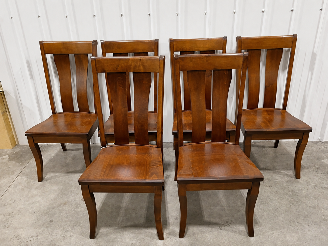Clearance Collin Brown Maple Side Chairs (set of 6)