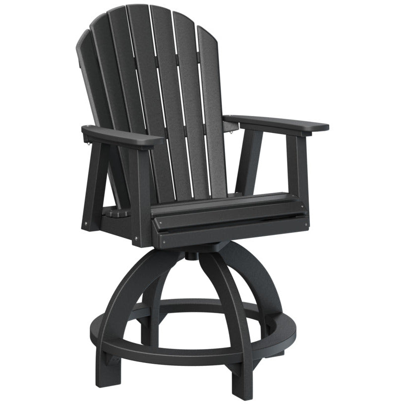 Comfo Back Adirondack Swivel Counter Chair